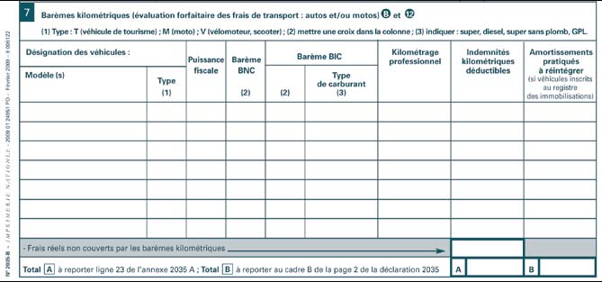 comment declarer les frais kilometrique sur internet